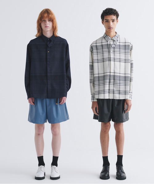 CULLNI（クルニ）の「Faux Leather Nylon Belt Easy Short Pant