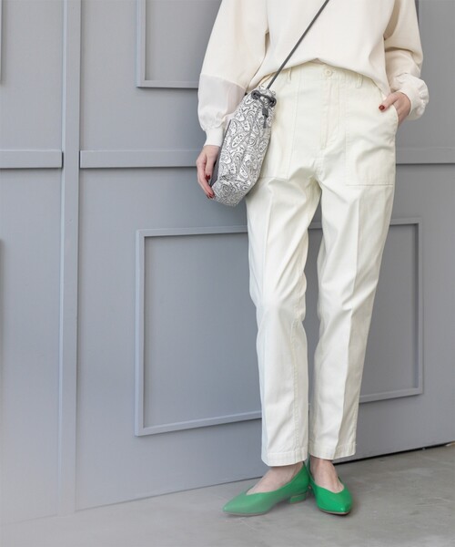 OPAQUE.CLIP(オペークドットクリップ)の「《S-LLサイズ》ストレッチベイカーパンツ【洗濯機洗い可】(その他パンツ・レディース・アイボリー/ブラック/カーキ・38/40/36/42)」の7枚目の写真