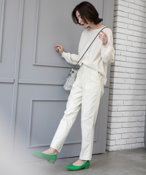 OPAQUE.CLIP(オペークドットクリップ)の「《S-LLサイズ》ストレッチベイカーパンツ【洗濯機洗い可】(その他パンツ・レディース・アイボリー/ブラック/カーキ・38/40/36/42)」の8枚目の写真