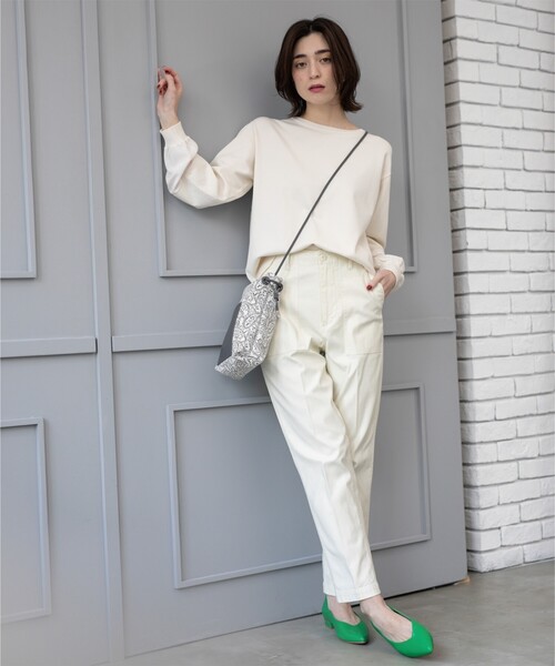 OPAQUE.CLIP(オペークドットクリップ)の「《S-LLサイズ》ストレッチベイカーパンツ【洗濯機洗い可】(その他パンツ・レディース・アイボリー/ブラック/カーキ・38/40/36/42)」の9枚目の写真