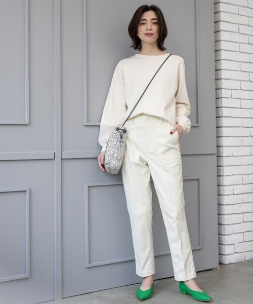 OPAQUE.CLIP(オペークドットクリップ)の「《S-LLサイズ》ストレッチベイカーパンツ【洗濯機洗い可】(その他パンツ・レディース・アイボリー/ブラック/カーキ・38/40/36/42)」の11枚目の写真