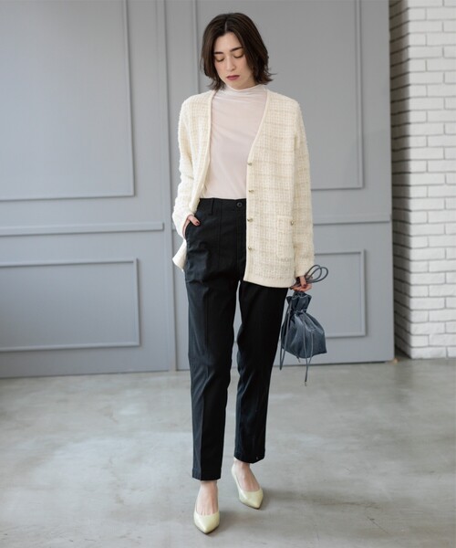 OPAQUE.CLIP(オペークドットクリップ)の「《S-LLサイズ》ストレッチベイカーパンツ【洗濯機洗い可】(その他パンツ・レディース・アイボリー/ブラック/カーキ・38/40/36/42)」の15枚目の写真