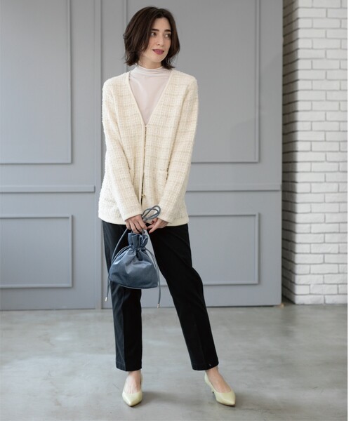 OPAQUE.CLIP(オペークドットクリップ)の「《S-LLサイズ》ストレッチベイカーパンツ【洗濯機洗い可】(その他パンツ・レディース・アイボリー/ブラック/カーキ・38/40/36/42)」の16枚目の写真