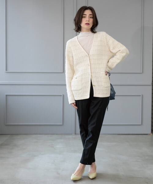 OPAQUE.CLIP(オペークドットクリップ)の「《S-LLサイズ》ストレッチベイカーパンツ【洗濯機洗い可】(その他パンツ・レディース・アイボリー/ブラック/カーキ・38/40/36/42)」の17枚目の写真