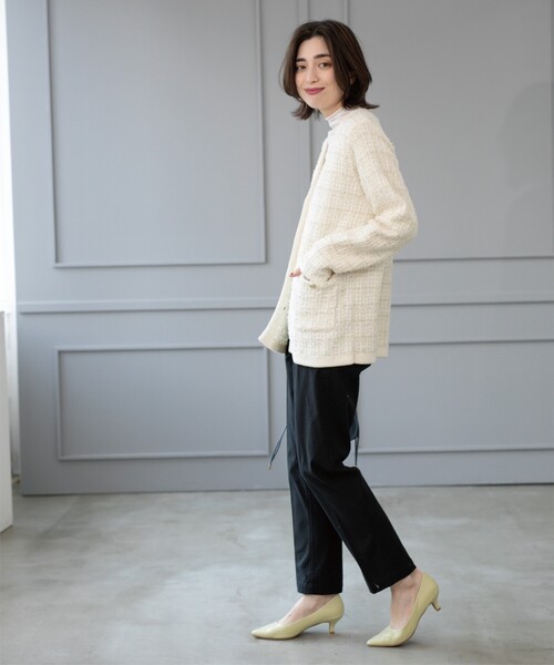 OPAQUE.CLIP(オペークドットクリップ)の「《S-LLサイズ》ストレッチベイカーパンツ【洗濯機洗い可】(その他パンツ・レディース・アイボリー/ブラック/カーキ・38/40/36/42)」の18枚目の写真