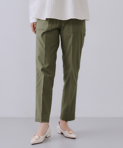 OPAQUE.CLIP(オペークドットクリップ)の「《S-LLサイズ》ストレッチベイカーパンツ【洗濯機洗い可】(その他パンツ・レディース・アイボリー/ブラック/カーキ・38/40/36/42)」の6枚目の写真