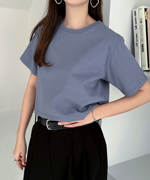 汗染み防止半袖ミニTシャツ