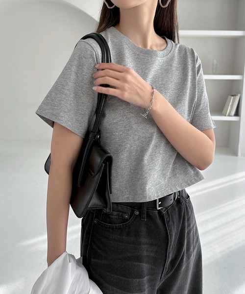 汗染み防止半袖ミニTシャツ