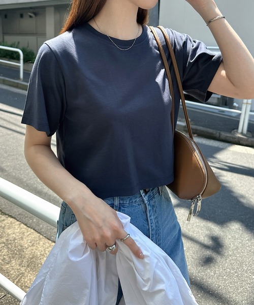 汗染み防止半袖ミニTシャツ