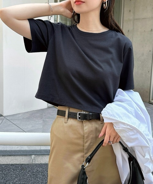 汗染み防止半袖ミニTシャツ