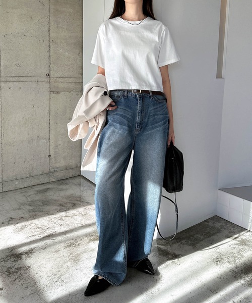 汗染み防止半袖ミニTシャツ