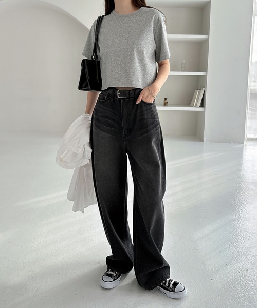 汗染み防止半袖ミニTシャツ