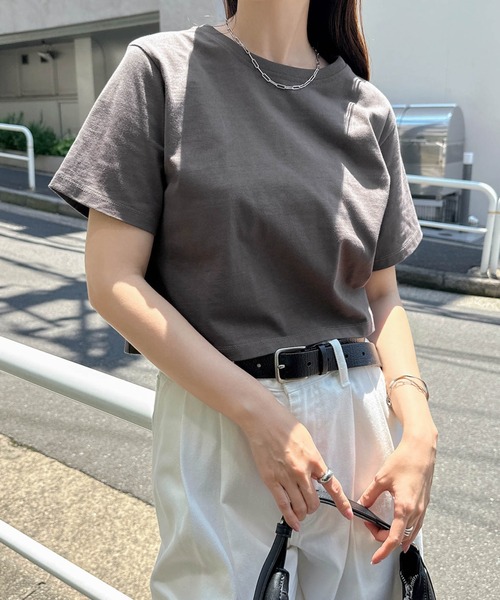 汗染み防止半袖ミニTシャツ