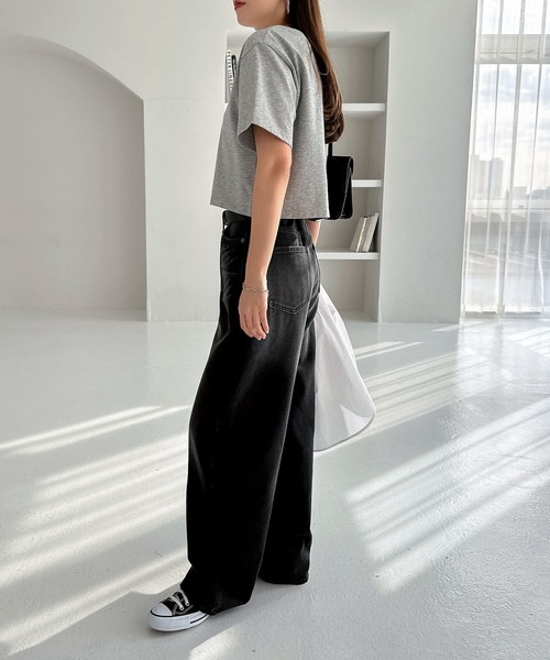 汗染み防止半袖ミニTシャツ