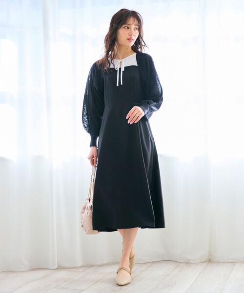 Feroux ドッキング見え ワンピース　ロングワンピース 洗える】ドッキング見え ワンピース / Feroux | ファッション