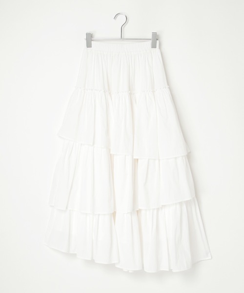 notch.（ノッチ）の「【 notch. by yui 】ナイロンティアードスカート（スカート・レディース・オフホワイト/ブラック・TM/M）」の6枚目の写真