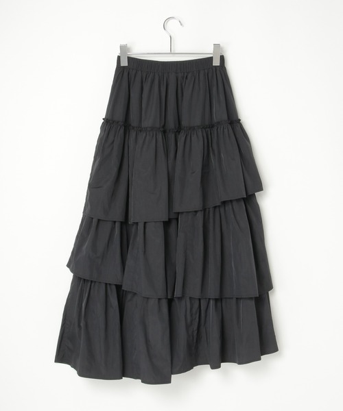 notch.（ノッチ）の「【 notch. by yui 】ナイロンティアードスカート（スカート・レディース・オフホワイト/ブラック・TM/M）」の8枚目の写真