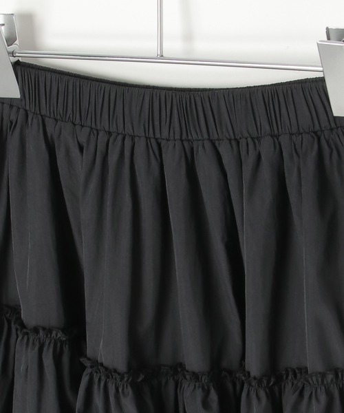 notch.（ノッチ）の「【 notch. by yui 】ナイロンティアードスカート（スカート・レディース・オフホワイト/ブラック・TM/M）」の9枚目の写真