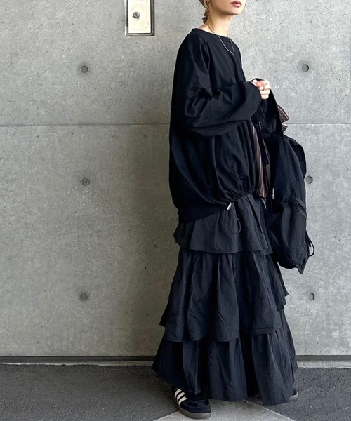 notch.（ノッチ）の「【 notch. by yui 】ナイロンティアードスカート（スカート・レディース・オフホワイト/ブラック・TM/M）」の22枚目の写真