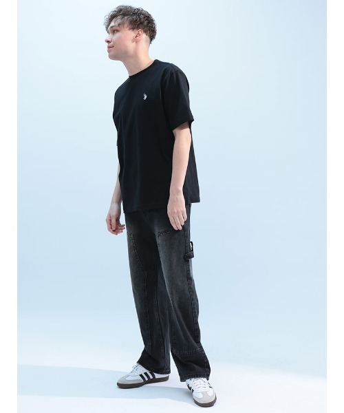U.S. POLO ASSN.(ユーエスポロアッスン)の「U.S. POLO ASSN. ワンポイント クルーネック 半袖 Tシャツ PLM42227(Tシャツ/カットソー・メンズ・グリーン/ホワイト/ブラック/ピンク/ダークブラウン/ネイビー・M/L/LL)」の8枚目の写真