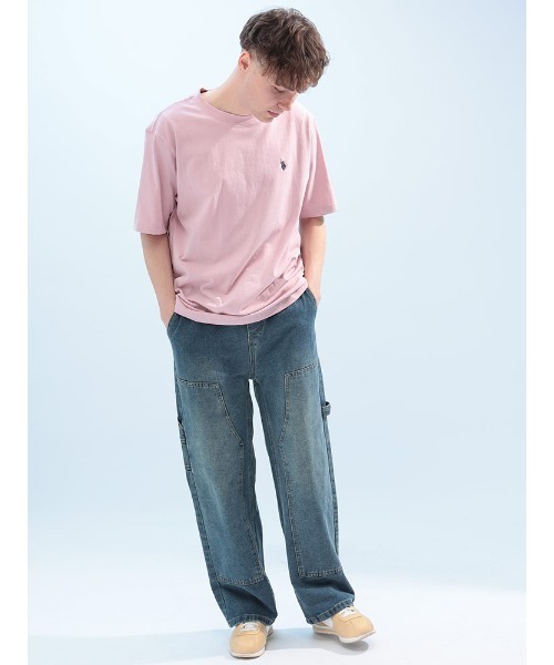 U.S. POLO ASSN.(ユーエスポロアッスン)の「U.S. POLO ASSN. ワンポイント クルーネック 半袖 Tシャツ PLM42227(Tシャツ/カットソー・メンズ・グリーン/ホワイト/ブラック/ピンク/ダークブラウン/ネイビー・M/L/LL)」の9枚目の写真