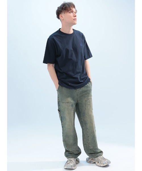U.S. POLO ASSN.(ユーエスポロアッスン)の「U.S. POLO ASSN. ワンポイント クルーネック 半袖 Tシャツ PLM42227(Tシャツ/カットソー・メンズ・グリーン/ホワイト/ブラック/ピンク/ダークブラウン/ネイビー・M/L/LL)」の12枚目の写真