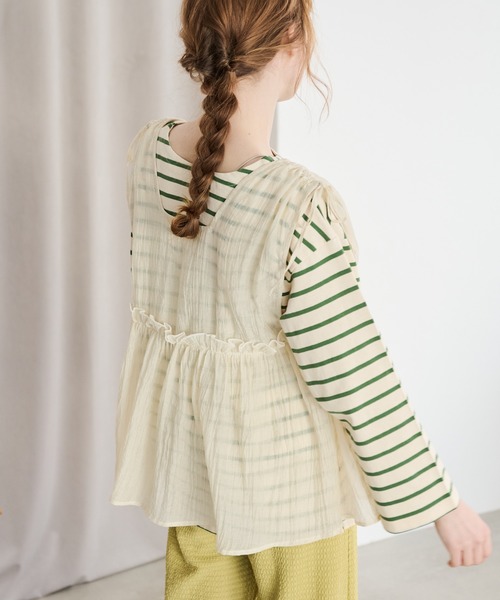 Crisp（クリスプ）の「リボンフリルシアータンク（シャツ/ブラウス・レディース・ピンク/アイボリー・FREE）」の15枚目の写真