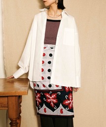 en CAnAF（エンカナフ）の「オーバーサイズ ベーシック シャツブラウス ストライプ 無地（シャツ/ブラウス）」