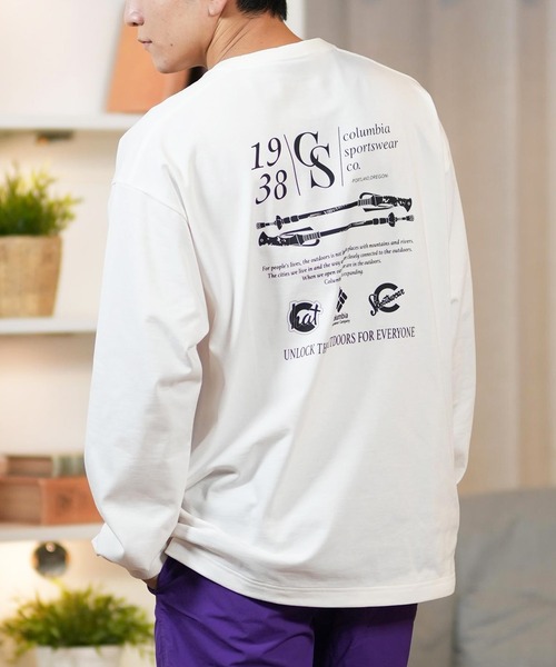 columbia/コロンビア ロンT/長袖Tシャツ バックプリント 吸湿速