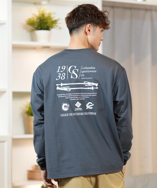 Columbia - メンズ　コロンビア　長袖バッグプリントTシャツ　Lサイズ　ナイトウェーブ メンズ コロンビア 長袖バッグプリントTシャツ Lサイズ ナイト