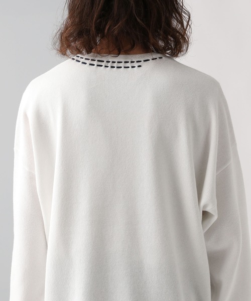 HARE（ハレ）の「Vネックステッチニットプルオーバー(HARE)（ニット/セーター・メンズ・ブラック/ホワイト/ブルー・FREE）」の19枚目の写真