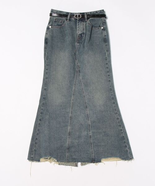 BANICO(バニコ)の「【Banico】ダメージデニムスカート(デニムスカート・レディース・ブルー・X-LARGE/SMALL/MEDIUM/LARGE)」の9枚目の写真