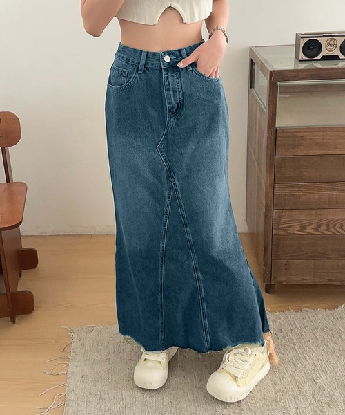 BANICO(バニコ)の「【Banico】ダメージデニムスカート(デニムスカート・レディース・ブルー・X-LARGE/SMALL/MEDIUM/LARGE)」の5枚目の写真