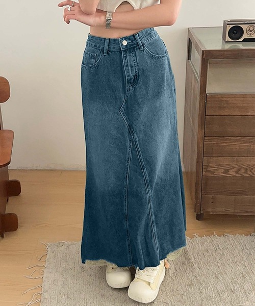 BANICO(バニコ)の「【Banico】ダメージデニムスカート(デニムスカート・レディース・ブルー・X-LARGE/SMALL/MEDIUM/LARGE)」の6枚目の写真