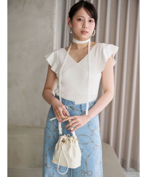 MERCURYDUO(マーキュリーデュオ)の「リボンプリントデニムパンツ(その他パンツ・レディース・インディゴブルー/ブルー・MEDIUM/SMALL)」の22枚目の写真