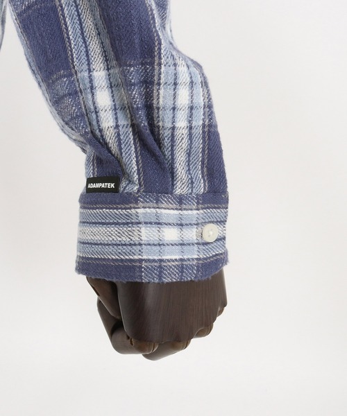 ADAM PATEK（アダムパテック）の「ADAMPATEK/check looose shirt（チェックルーズシャツ）（シャツ/ブラウス・メンズ・ブルー/オレンジ・1/2）」の7枚目の写真