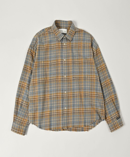 ADAM PATEK（アダムパテック）の「ADAMPATEK/check looose shirt（チェックルーズシャツ）（シャツ/ブラウス・メンズ・ブルー/オレンジ・1/2）」の12枚目の写真