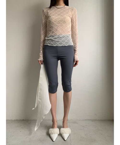 Didot.showroom（ディドット ショールーム）の「【DIDOT.】シアーダイヤレースTEE（Tシャツ/カットソー・レディース・ブラック/クリーム/ホワイト・FREE）」の10枚目の写真