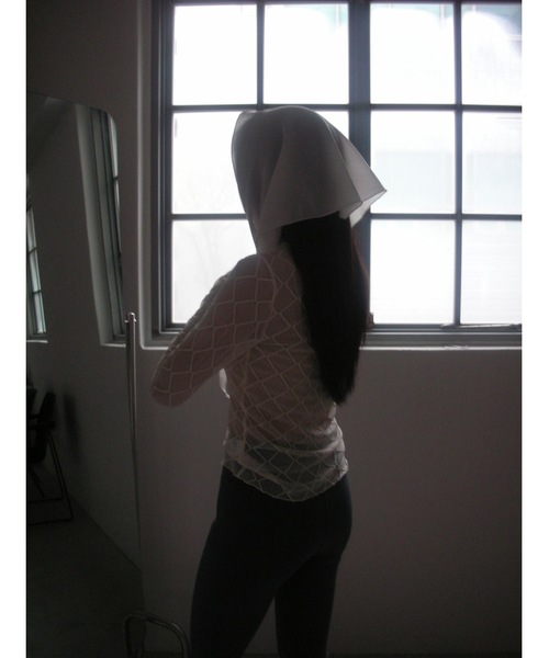 Didot.showroom（ディドット ショールーム）の「【DIDOT.】シアーダイヤレースTEE（Tシャツ/カットソー・レディース・ブラック/クリーム/ホワイト・FREE）」の8枚目の写真