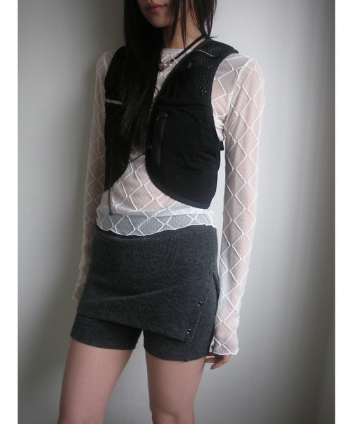 Didot.showroom（ディドット ショールーム）の「【DIDOT.】シアーダイヤレースTEE（Tシャツ/カットソー・レディース・ブラック/クリーム/ホワイト・FREE）」の21枚目の写真