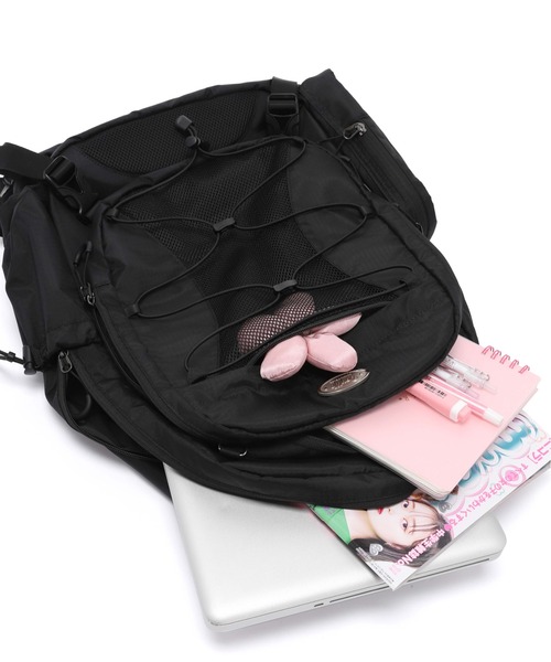◆MYU 【美品✨️】Daylife 黒 リュック・バックパック Daylife デーライフ デイライフ DOUBLE STRING BACKPACK ダブル