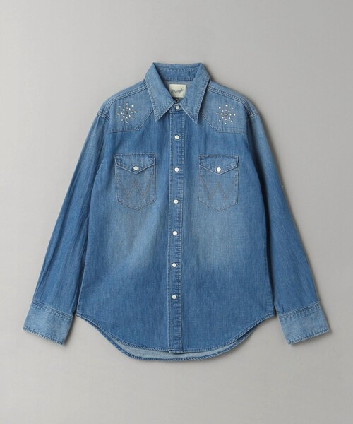 セール】＜Wrangler＞スタッズ ウエスタンデニムシャツ（シャツ