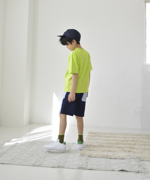 Tappet(タペット)の「ストライプ切り替えショートパンツ(その他パンツ・キッズ・ネイビー・90cm/120cm/150cm/100cm/130cm/140cm/160cm/110cm)」の3枚目の写真
