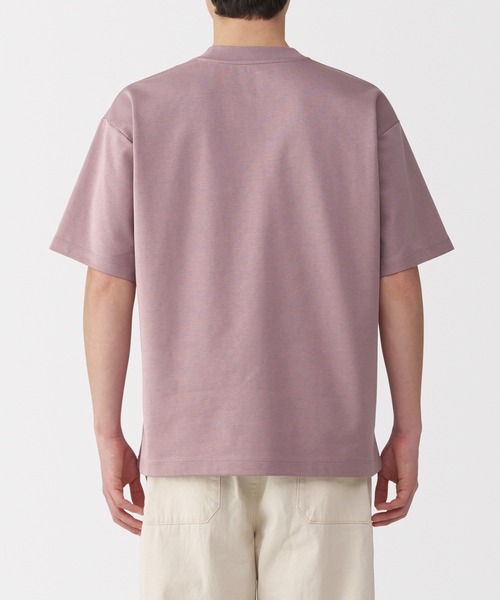 無印良品（ムジルシリョウヒン）の「紳士　涼感ＵＶカットワイド半袖Ｔシャツ（Tシャツ/カットソー・メンズ・ブラック/ホワイト/ライトグレー/ライトブルー/ライトピンク/グレー系/ブラウン系/スモーキーグリーン系/ダークグリーン/バーガンディー・S/M/L/XL）」の20枚目の写真