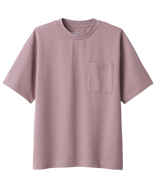 無印良品（ムジルシリョウヒン）の「紳士　涼感ＵＶカットワイド半袖Ｔシャツ（Tシャツ/カットソー・メンズ・ブラック/ホワイト/ライトグレー/ライトブルー/ライトピンク/グレー系/ブラウン系/スモーキーグリーン系/ダークグリーン/バーガンディー・S/M/L/XL）」の18枚目の写真