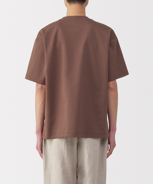 無印良品（ムジルシリョウヒン）の「紳士　涼感ＵＶカットワイド半袖Ｔシャツ（Tシャツ/カットソー・メンズ・ブラック/ホワイト/ライトグレー/ライトブルー/ライトピンク/グレー系/ブラウン系/スモーキーグリーン系/ダークグリーン/バーガンディー・S/M/L/XL）」の14枚目の写真