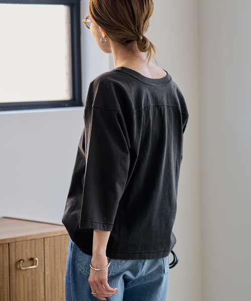 FRAMeWORK（フレームワーク）の「Champion/チャンピオン 別注FOOTBALL T（Tシャツ/カットソー・レディース・スミクロ/アイボリー/ネイビー/レッド・FREE）」の11枚目の写真