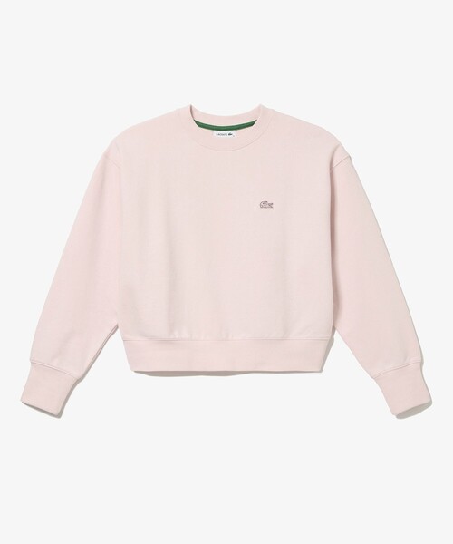 LACOSTE(ラコステ)の「クロップドクルーネックスウェット(スウェット・レディース・ライトピンク/ホワイト・36/34/40/38)」の17枚目の写真