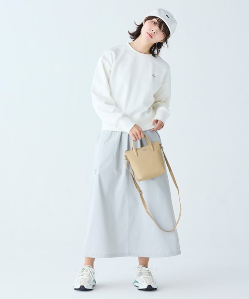 LACOSTE(ラコステ)の「クロップドクルーネックスウェット(スウェット・レディース・ライトピンク/ホワイト・36/34/40/38)」の13枚目の写真