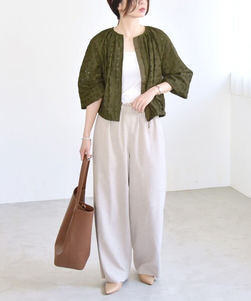 セール】quaranciel:〈手洗い可能〉フラワー レース ジップ